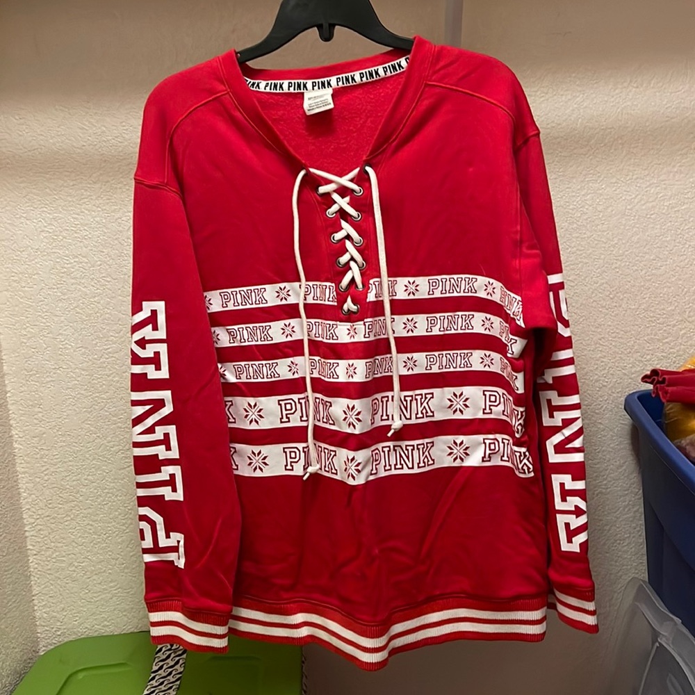 VS PINK holiday jersey pullover